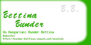 bettina bunder business card